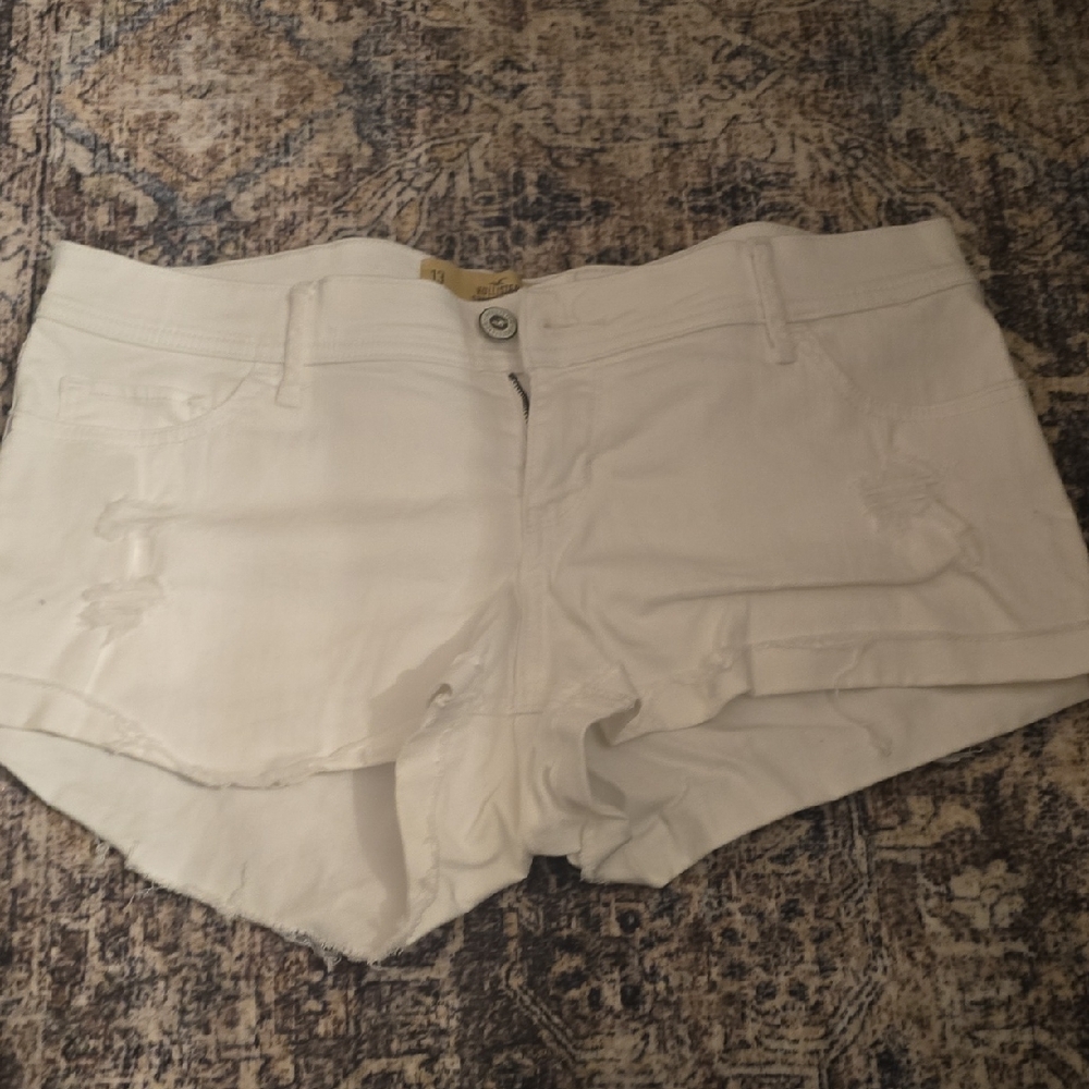 Hollister Women's White Jean Shorts